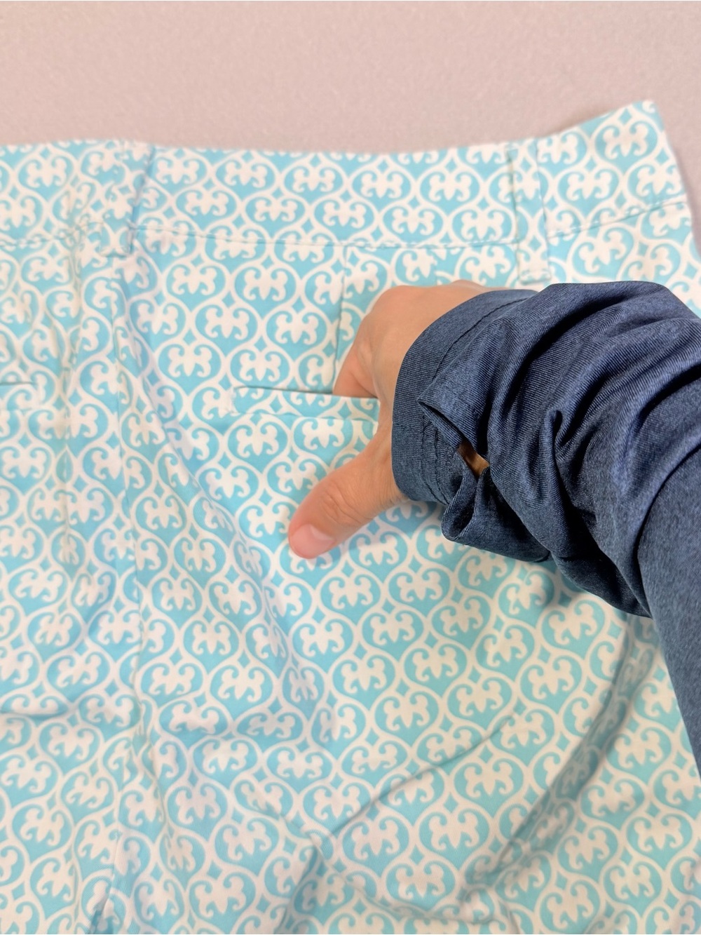 Talbots Perfect Crop Pants Women’s Size 6 Blue/Aqua White Print Stretch Cotton - Picture 13 of 16